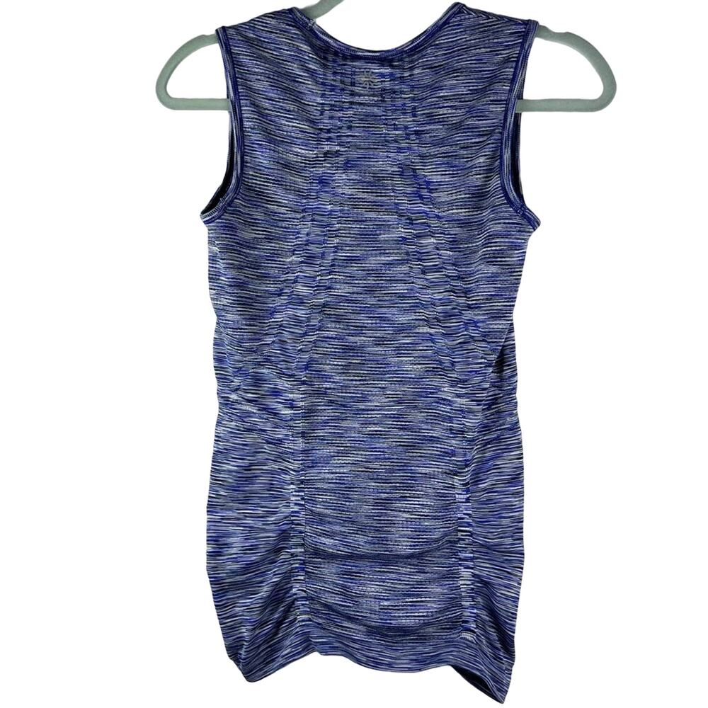 Athleta Breathe Blue Space Dye Ruched Tank Top XS - Picture 5 of 5